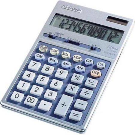 SHARP ELECTRONICS Sharp® 12-Digit Calculator, EL339HB, Dual Power, 4-Key Memory, 4-1/3" X 7" X 3/4" EL339HB